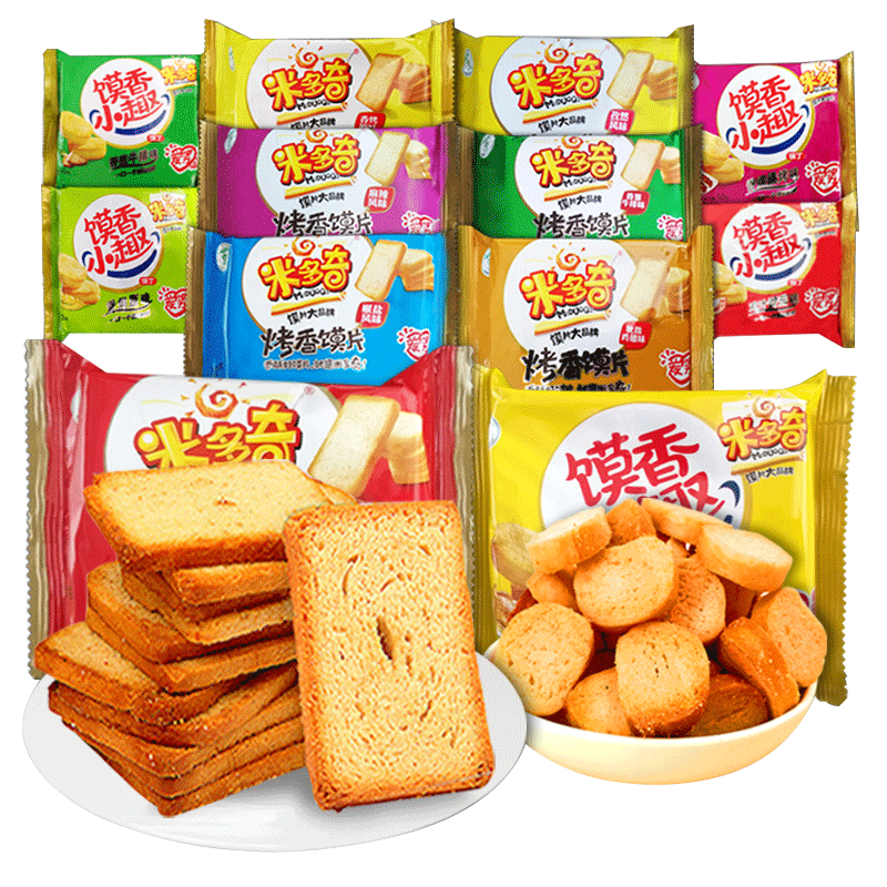 米多奇烤香馍片 健康美味，一箱尽享休闲早餐与年货零食